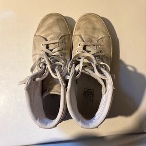 Vans Cream High-Top Sneakers